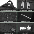 Paude Laptop Backpack, 17.3 Inch School Backpack Large Bookbag - Image 4