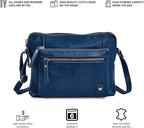 Wise Owl Accessories Small Soft Pebbled Real Leather Crossbody Handbags Purses - Image 8