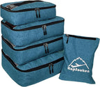 5 Set Packing Cubes for Travel Large Suitcase Luggage Organizer Bags Travel by HOPSOOKEN