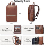 LEATHER VILLAGE Leather Laptop Backpack - Image 4