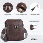 Crossbody Purse for Women, Lightweight Medium Crossbody Bag Soft Leather - Image 5