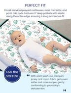TotAha Premium Soft Pack n Play Sheets, Super Stretchy Jersey Knit Mini Crib - Image 4