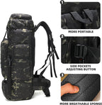 King'sGuard 70L Camping Hiking Backpack Tactical Backpack Military Molle - Image 3