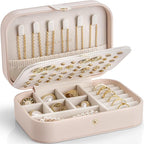 Vlando Travel Jewelry Case, PU Leather Travel Jewelry Box by VLANDO