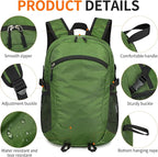 Small Hiking Daypack, 15L Water-Resistant Hiking Backpack Packable Lightweight - Image 7