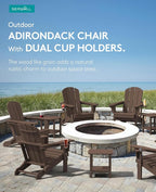 SERWALL Adirondack Chair with Cup Holders - Image 6