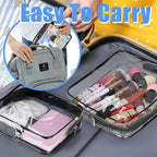 12 Pcs Clear Toiletry Bag PVC Waterproof Zippered PVC Cosmetic Makeup Carry - Image 6
