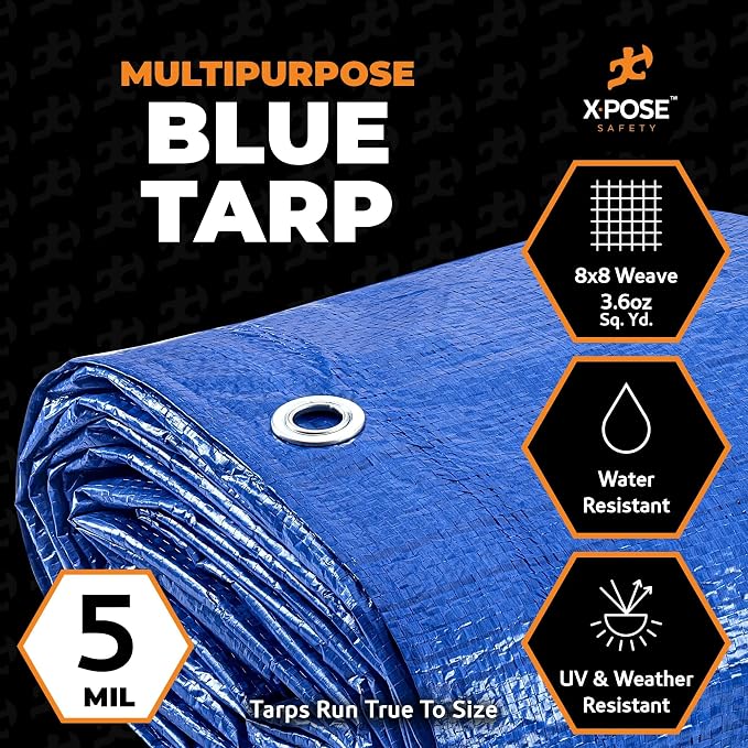 Better Blue Poly Tarp 18' x 24' - Image 2