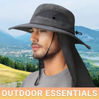 PFFY Sun Bucket Hats for Men Women 3” Wide Brim UPF 50+ Fishing & Beach Hat - Image 3