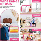 AURUZA 4 Pack Clear Toiletry Bag, Portable Travel Makeup Pouch - Image 6