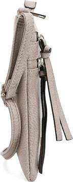 DELUXITY | Crossbody Purse Bag | Functional Multi Pocket Double Zipper Purse | - Image 3