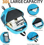 Large Hiking Daypack, 30L Waterproof Hiking Backpack Packable Lightweight - Image 7