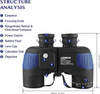 AOMEKIE 7X50 Marine Waterproof Binoculars - Image 9