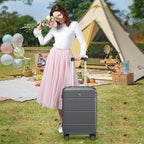 Hanke 24 Inch Checked Luggage - Image 8