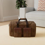 Wildroad Waxed Canvas Genuine Leather 50L Waterproof Duffle Bag - Image 2