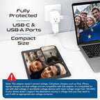 Ceptics International Power Plug Adapter Travel Set, 20W PD & QC, Safe Dual USB - Image 3