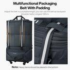 mixi Travel Bag with Wheels Expandable Foldable Luggage Bag Collapsible Rolling - Image 3