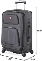 SwissGear Sion Softside Expandable Luggage, Dark Grey, Carry-On 21-Inch - Image 12