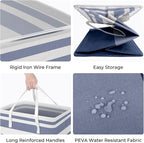 HomeHacks 2 Pack Large Laundry Baskets, Waterproof, Freestanding Laundry Hampers - Image 2