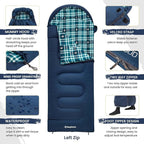 KingCamp Sleeping Bag for Adults, Cold Weather & Warm XL Big and Tall Flannel - Image 4