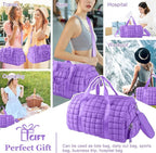 Quilted Travel Duffle Bag Gym Bag - Image 4