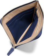 Leatherology Navy Blue Slim Zip Travel Wallet - Image 4