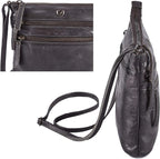 Crossbody Sling Bag for Women Small Real Leather Purse Vintage Travel Crossover - Image 5