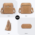 Crossbody Purse for Women, Lightweight Medium Crossbody Bag Soft Leather - Image 7