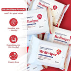 MEDIWIPER 80ct Alcohol-Free Hand Sanitizing Wipes Unscnted Wet Wipe, Hand - Image 2