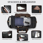 Gonex Canvas Duffle Bag for Travel 60L Expandable Duffel Weekend Overnight Bag - Image 6