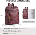 Shrrie Vegan Leather Laptop Backpack - Image 3