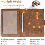 TIGARI Passport Holder for Travel Women Men, PU Leather Waterproof RFID - Image 3