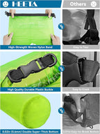 HEETA Dry Bag Waterproof for Women Men, 5L/10L/20L/30L/40L Roll Top Lightweight - Image 4