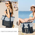 Beach Bag with Zipper - Image 7