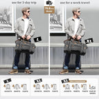 Gonex Canvas Duffle Bag for Travel 60L Expandable Duffel Weekend Overnight Bag - Image 2