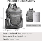 Shrrie Vegan Leather Laptop Backpack - Image 3