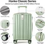 Hanke 20 Inch Carry On Luggage 22x14x9 Airline Approved Lightweight PC Hard - Image 3
