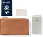 Leatherology Cognac Slim Zip Travel Wallet - Image 5