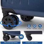KYME Suitcase Hardshell With Double Spinner Wheels, PC+ABS TSA Lock Travel - Image 9