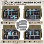 RAINSMORE Camera Bag Backpack for DSLR/SLR Mirrorless 15.6 Inch Laptop Camera - Image 4
