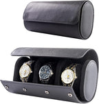 MR.OKAY 3 Watch Travel Case- Classic Leather Watch Case by MR.OKAY