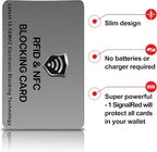SaiTech IT 2 Pack RFID Blocking Cards, One Card Protects Entire Wallet Purse - Image 7