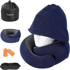 Travel Pillow - Hooded Neck Pillow Airplane Memory Foam Filling by Vzpeun