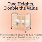 Foundations Serenity Compact Daycare Crib, Fixed Side, Features Mirrorview End - Image 7
