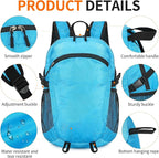 Small Hiking Daypack, 15L Waterproof Hiking Backpack Packable Lightweight - Image 6