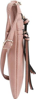 DELUXITY | Crossbody Purse Bag | Functional Multi Pocket Double Zipper Purse | - Image 3