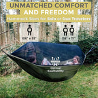 Miztli Camping Hammock -Portable Hammock w/Spacious Net & Tree Straps - Image 4