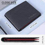 VISOUL Wallet for Men with 2 ID Windows 8 Credit Card Slots 2 Cash Compartments - Image 4