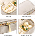TAIMY Mini Jewelry Travel Case, Velvet Small Travel Jewelry Box, Portable - Image 3