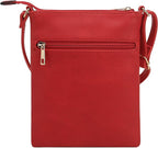DELUXITY | Red Crossbody Bag | Women's Fashion Multi-Pocket Double Zipper Purse - Image 2